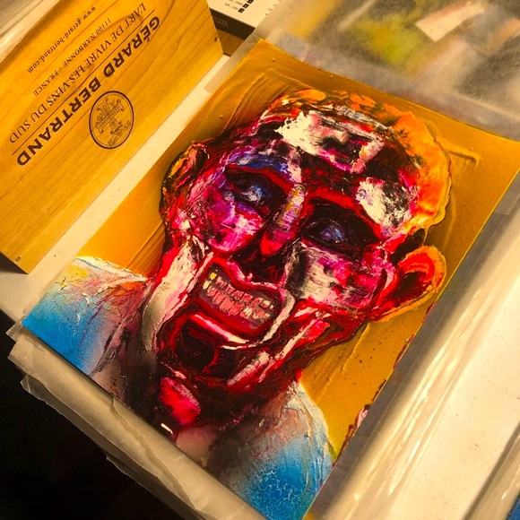 MEAT FACE | 11x17 | DANIEL ARNOLD Original Spray Paint Artwork STL 2022 - Picture 3 of 4